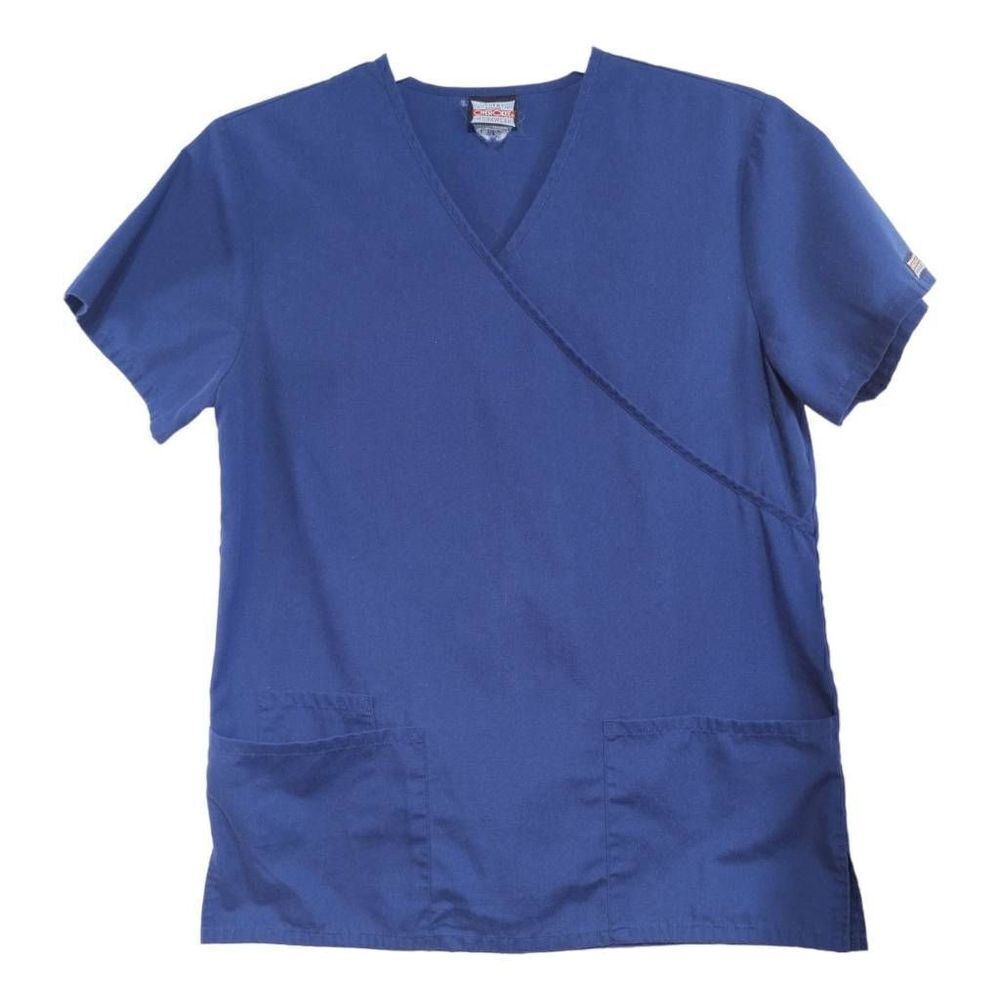 Cherokee Workwear Scrub Top Navy Blue Sz S